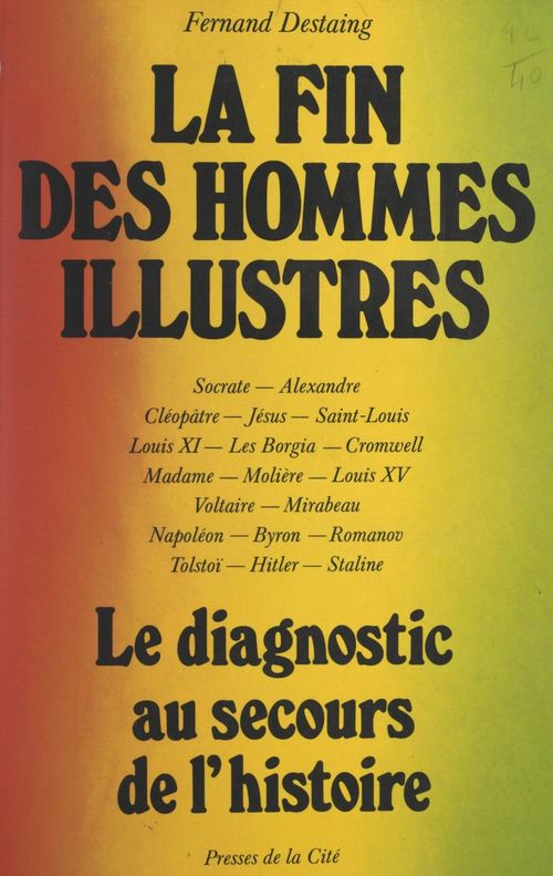 Couverture ebook de La fin des hommes illustres, de Fernand Destaing