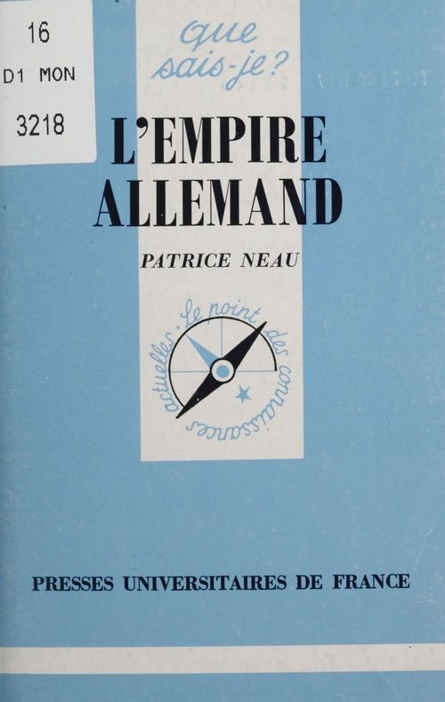 Couverture ebook de L'Empire allemand, de Patrice Neau