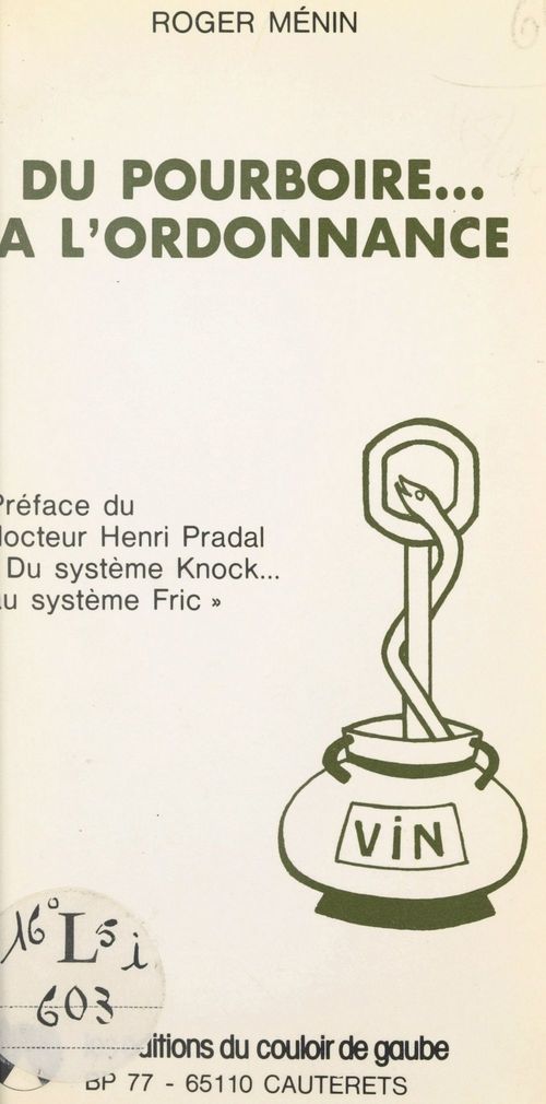 Couverture ebook de Du pourboire à l'ordonnance, de Roger Menin