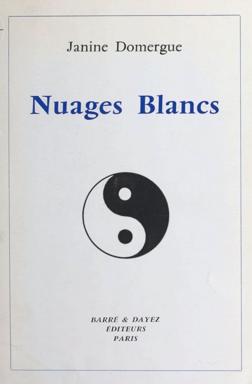 ebook cover of Nuages blancs, by Janine Domergue