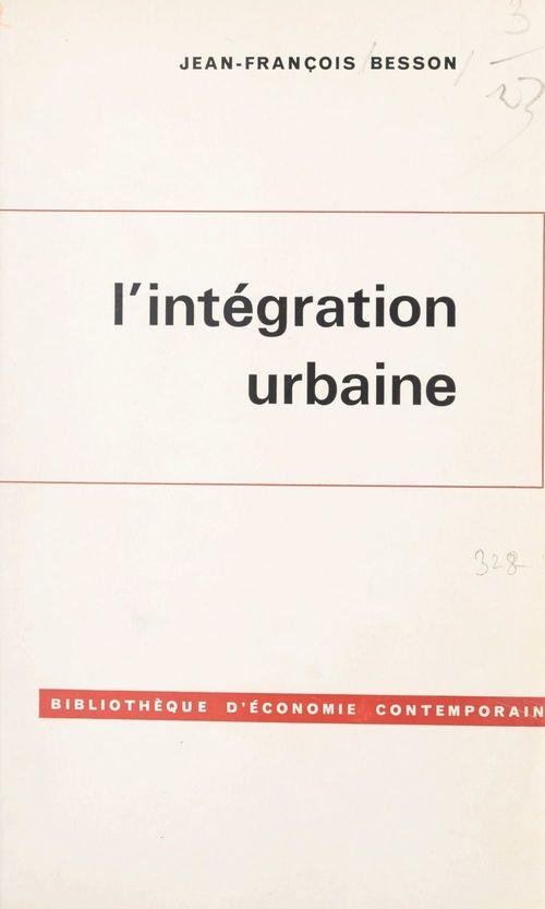 ebook cover of L'intégration urbaine, by Jean-Francois Besson