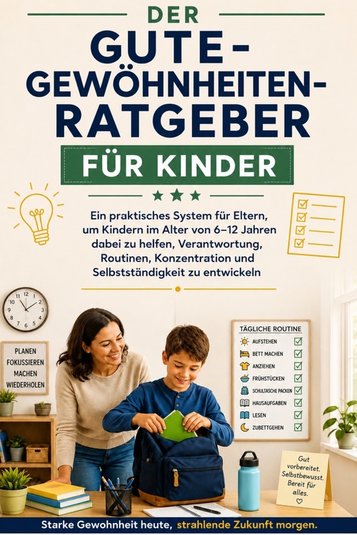 Couverture ebook de DER GUTE-GEWÖHNHEITEN-RATGEBER FÜR KINDER, de Andrew Boliver