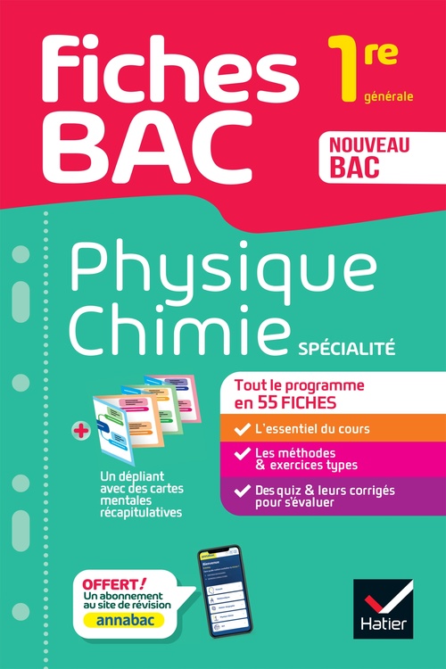 ebook cover of Fiches bac - Physique-Chimie 1re générale (spécialité), by Joël Carrasco, Alexandra Chauvin, Gaëlle Cormerais, Eric Langlois