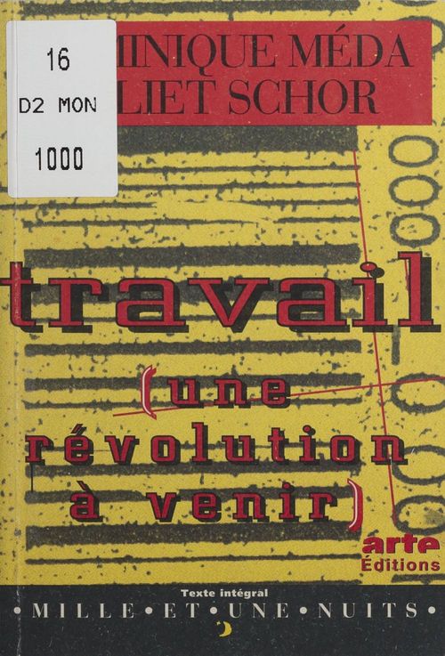 ebook cover of Travail : une révolution à venir, by Dominique Méda, Juliet Schor