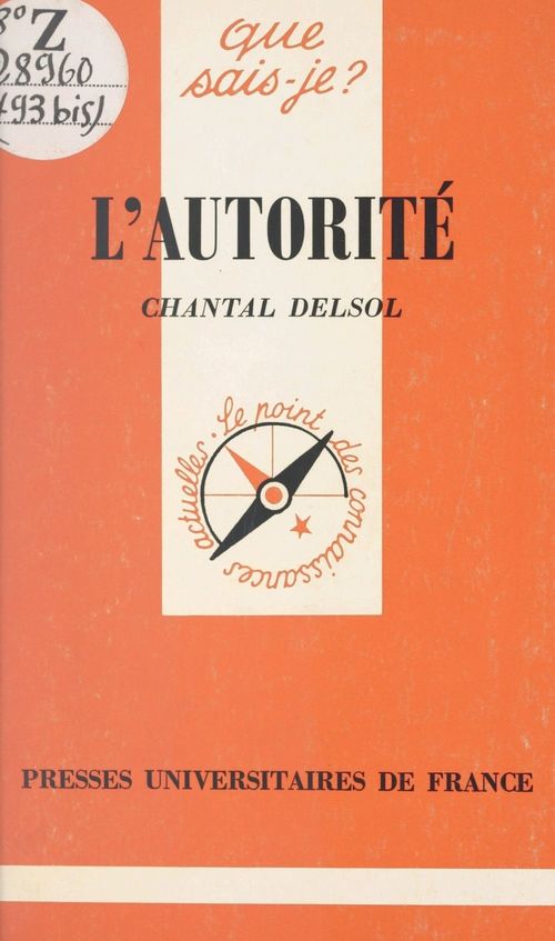 Couverture ebook de L'autorité, de Chantal Delsol