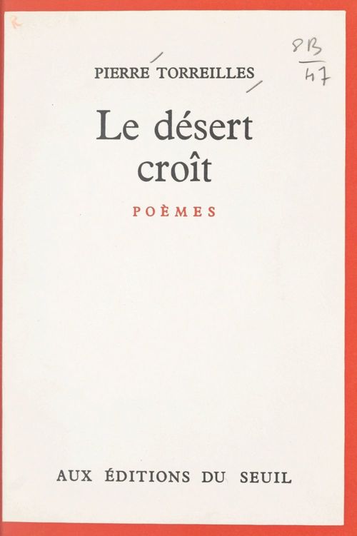 Couverture ebook de Le désert croît, de Pierre Torreilles