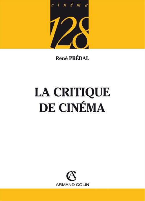 Couverture ebook de La critique de cinéma, de René Prédal