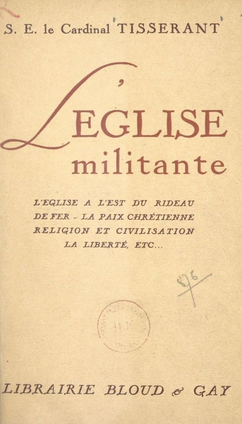 ebook cover of L'Église militante, by Eugene Tisserant