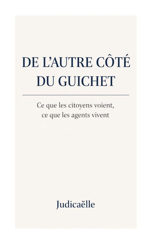 ebook cover of De l'autre côté du guichet, by Judicaelle Vignal
