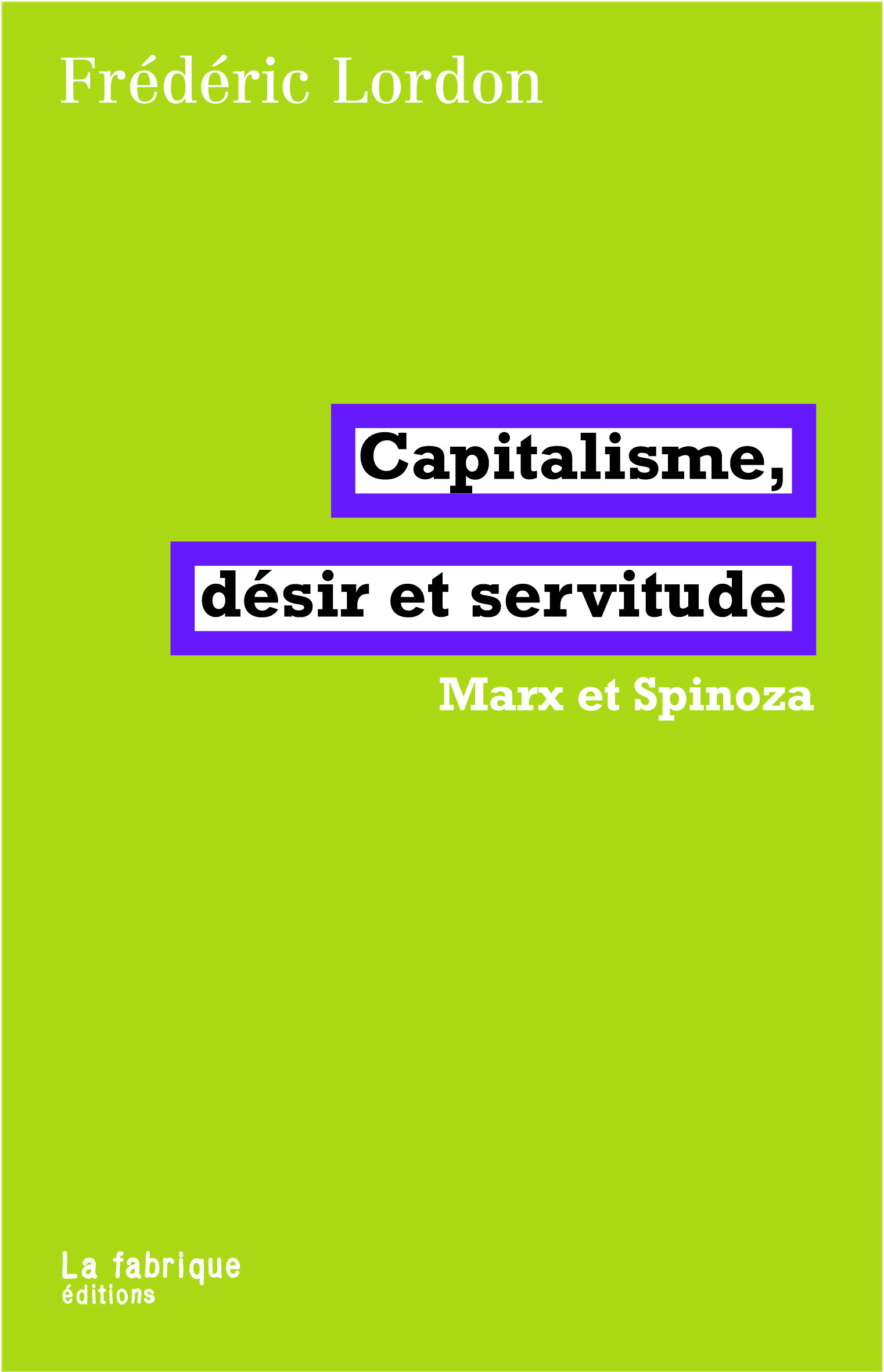 Couverture ebook de Capitalisme, désir et servitude, de Frédéric Lordon