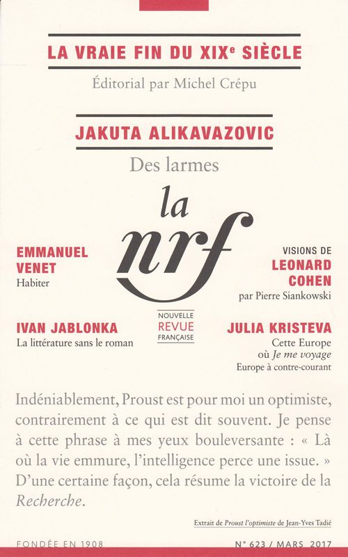 Couverture ebook de La Nouvelle Revue Française N° 623 (Mars 2017), de La Nouvelle Revue Francaise