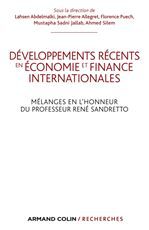 Couverture ebook de Développements récents en économie et finances internationales, de Ahmed Silem