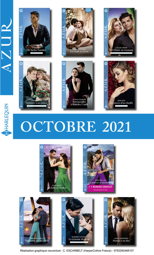 ebook cover of Pack mensuel Azur : 11 romans + 1 gratuit (Octobre 2021), by Collectif