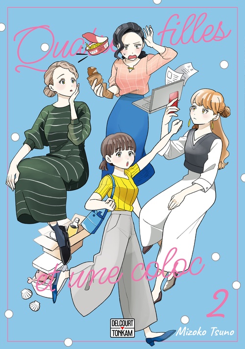 Couverture ebook de Quatre filles et une coloc T02, de Mizoko Tsuno