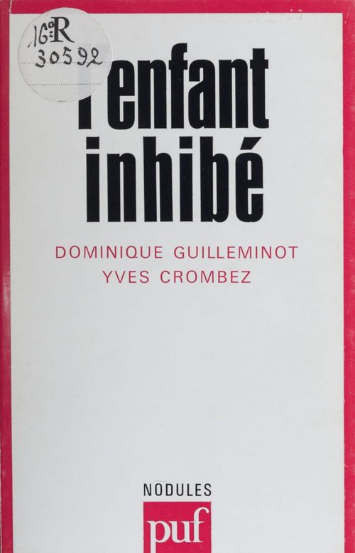 Couverture ebook de L'Enfant inhibé, de