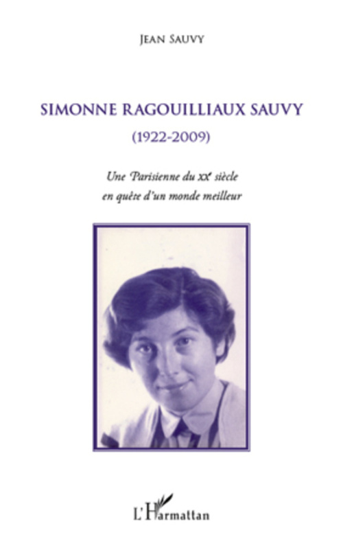 Couverture ebook de Simonne Ragouilliaux Sauvy, de Jean Sauvy