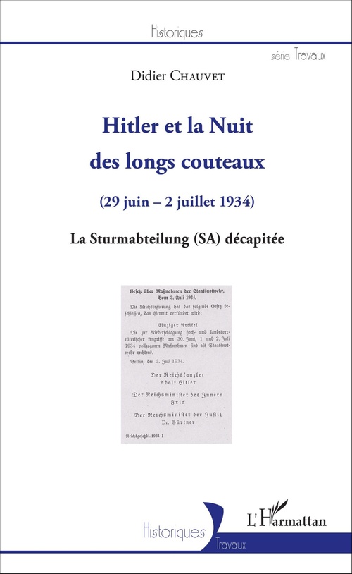 ebook cover of Hitler et la Nuit des longs couteaux, by Didier Chauvet