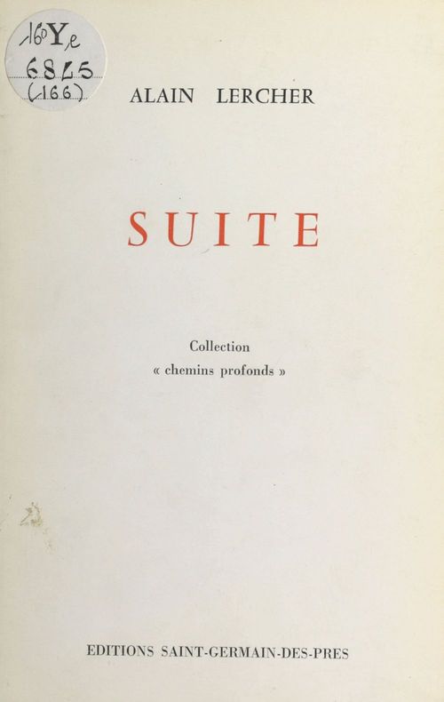 Couverture ebook de Suite, de Alain Lercher
