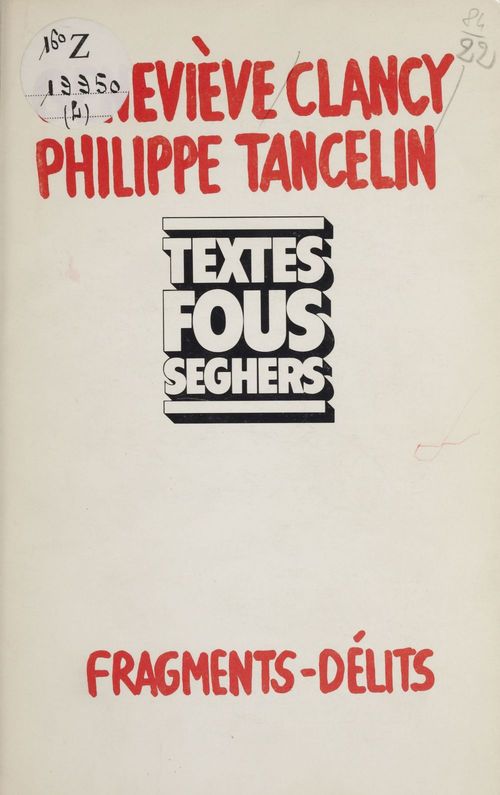 ebook cover of Fragments - Délits, by Geneviève Clancy, Philippe Tancelin