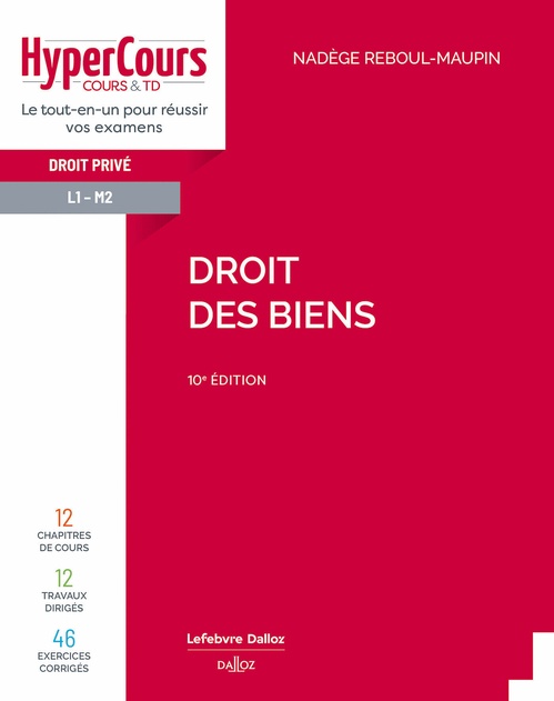 Couverture ebook de Droit des biens 10ed, de Nadège Reboul-Maupin
