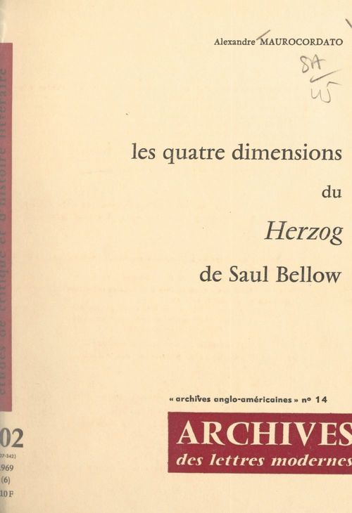 Couverture ebook de Les quatre dimensions du Herzog, de Saul Bellow, de Alexandre Maurocordato