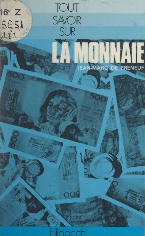 ebook cover of La monnaie, by Jean-Marc De Preneuf