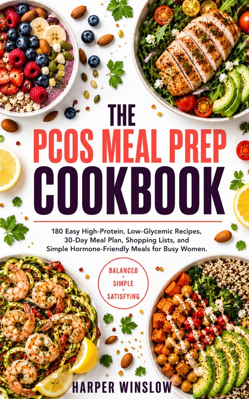 Couverture ebook de PCOS Meal Prep Cookbook for Busy Women, de Harper Winslow