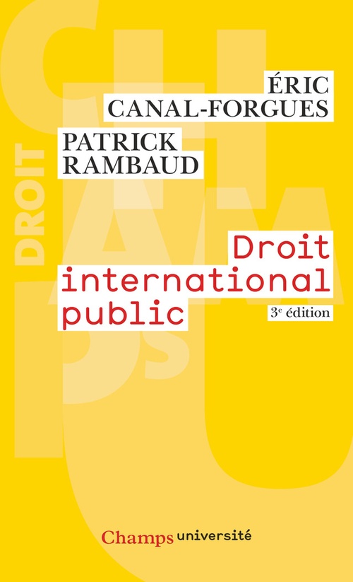 ebook cover of Droit international public, by Eric Canal-forgues, Patrick Rambaud