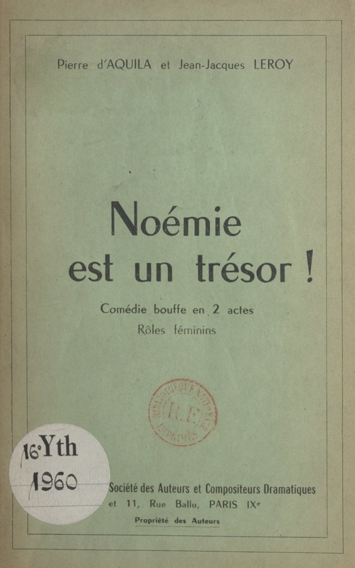 ebook cover of Noémie est un trésor !, by Jean-Jacques Leroy, Pierre D'Aquila