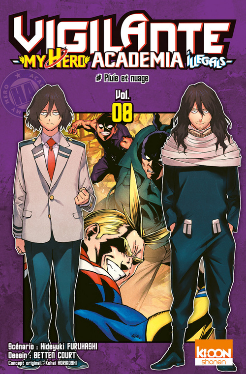 Couverture ebook de Vigilante - My Hero Academia Illegals T08, de Kohei Horikoshi, Hideyuki Furuhashi, Betten Court
