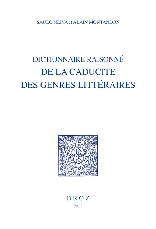 Couverture ebook de Dictionnaire raisonné de la caducité des genres littéraires, de