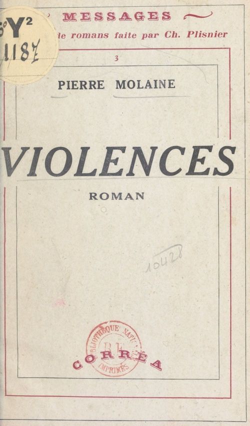 Couverture ebook de Violences, de Pierre Molaine