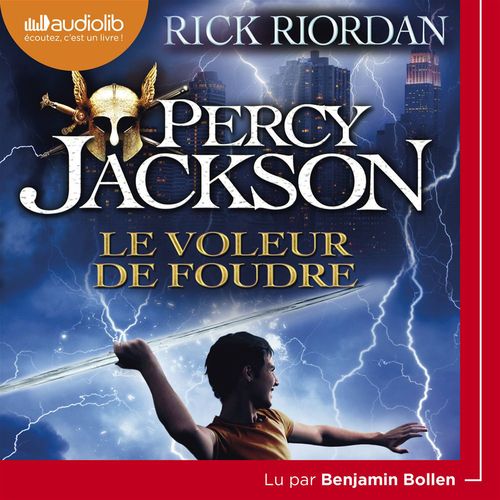 Couverture audiobook de Percy Jackson 1 - Le Voleur de foudre, de Rick Riordan, Mona De Pracontal
