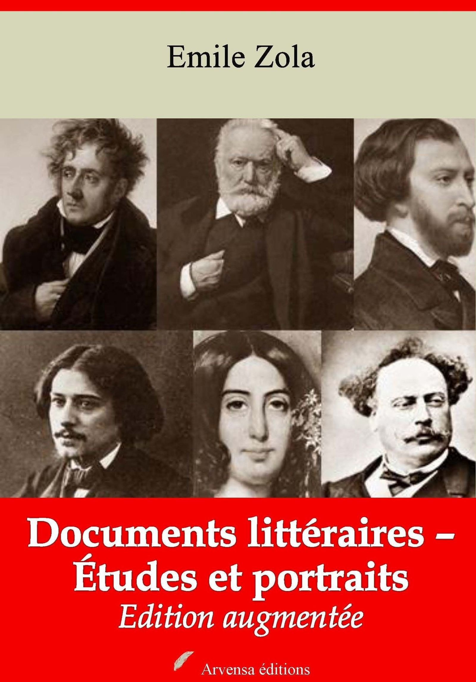Couverture ebook de Documents littéraires - Études et portraits - suivi d'annexes, de Emile Zola