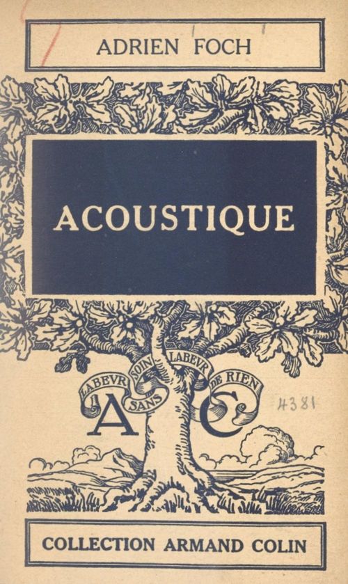 ebook cover of Acoustique, by Adrien Foch