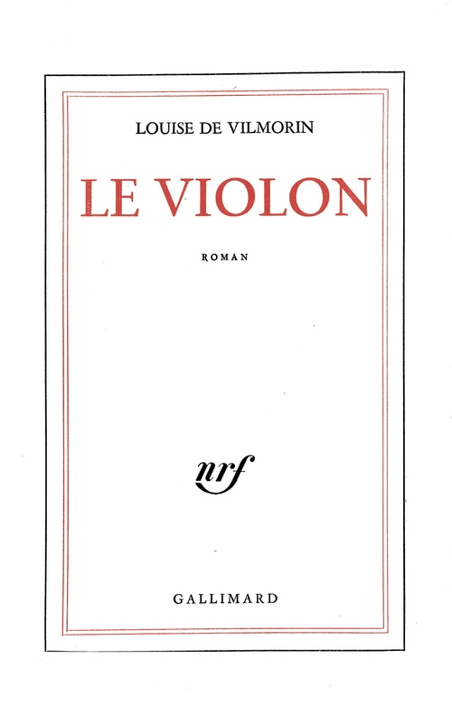 Couverture ebook de Le Violon, de Louise de Vilmorin