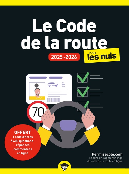 ebook cover of Le Code de la route 2025-2026 pour les Nuls, by Permisecole.com