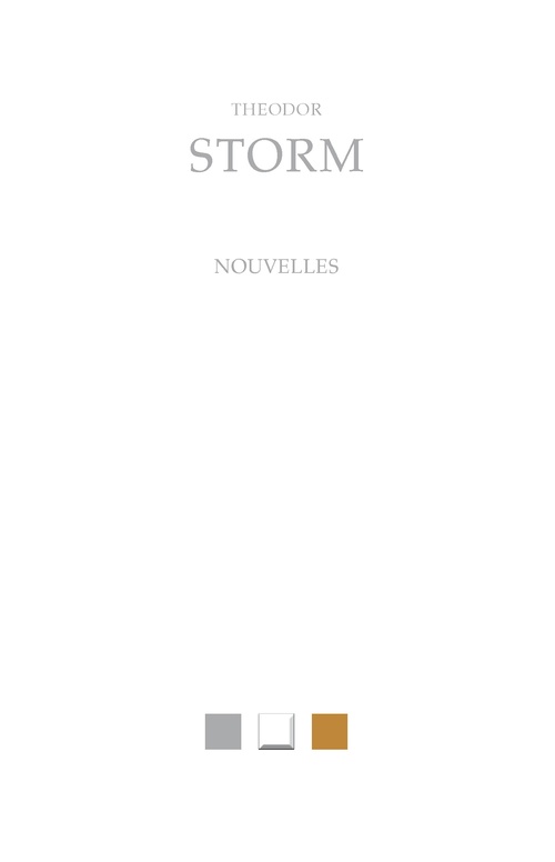 ebook cover of Nouvelles, by Théodor Storm