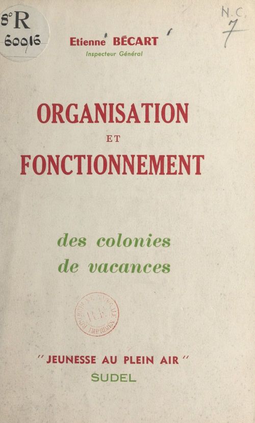 ebook cover of Organisation et fonctionnement, by Etienne Becart