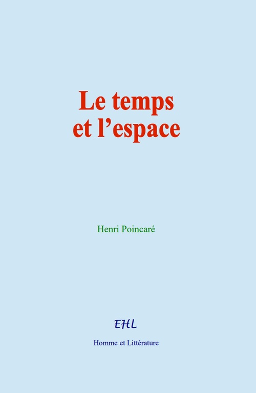 Couverture ebook de Le temps et l´espace, de Henri Poincaré