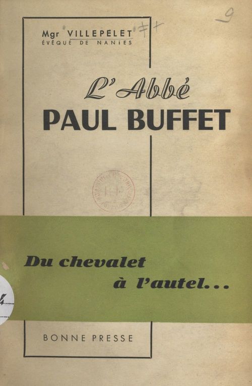 ebook cover of L'abbé Paul Buffet, by Jean Villepelet