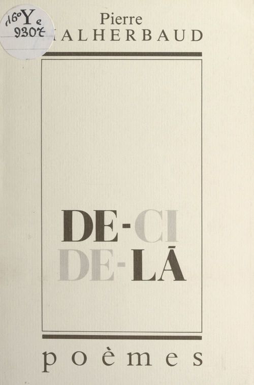 Couverture ebook de De-ci, de-là, de Pierre Malherbaud