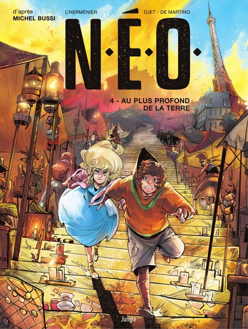 Couverture ebook de N.E.O. - Tome 4 - Au plus profond de la Terre, de Michel Bussi, Maxe L'Hermenier, Djet