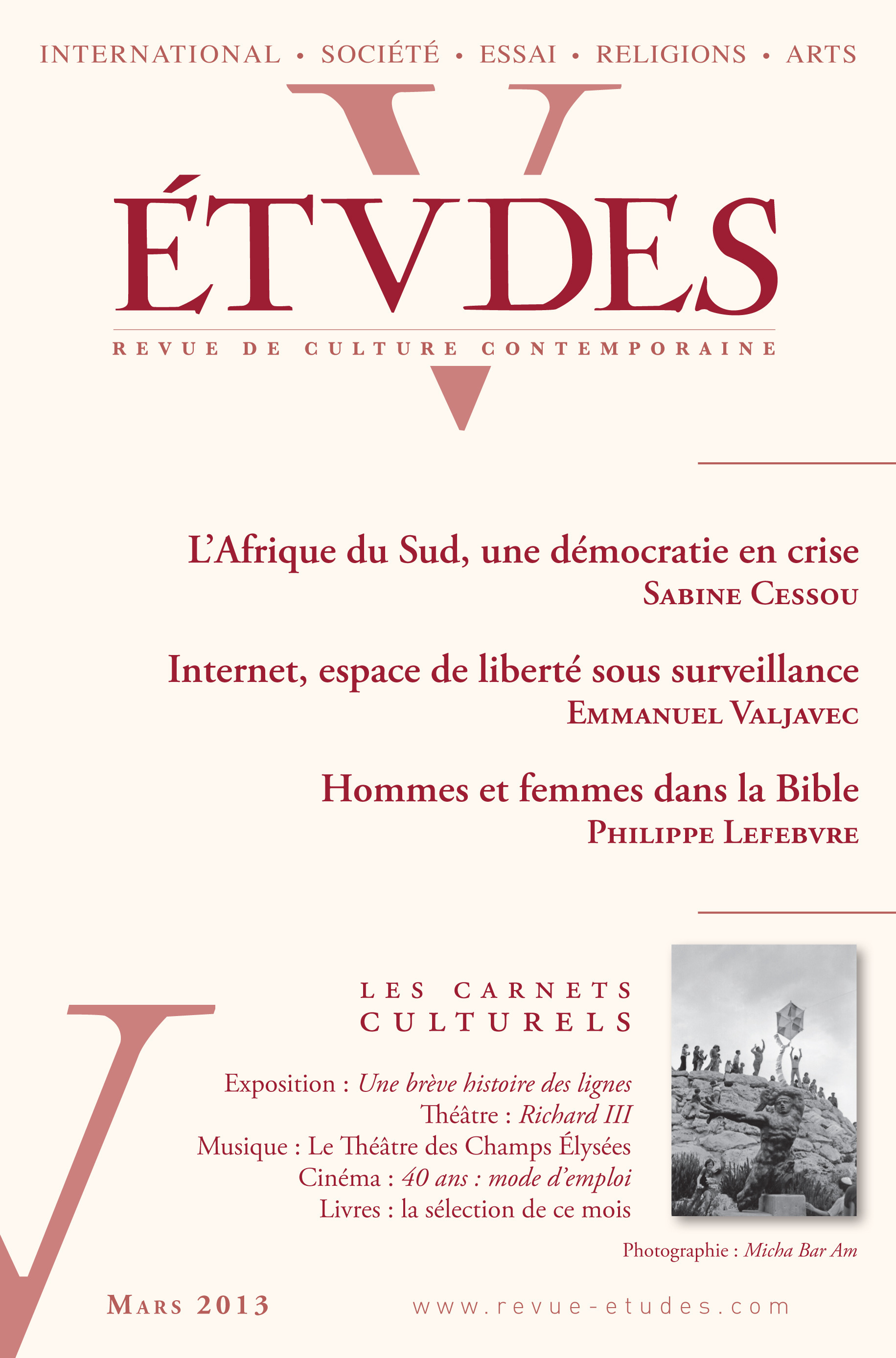 Couverture ebook de Etudes Mars 2013, de Collectif
