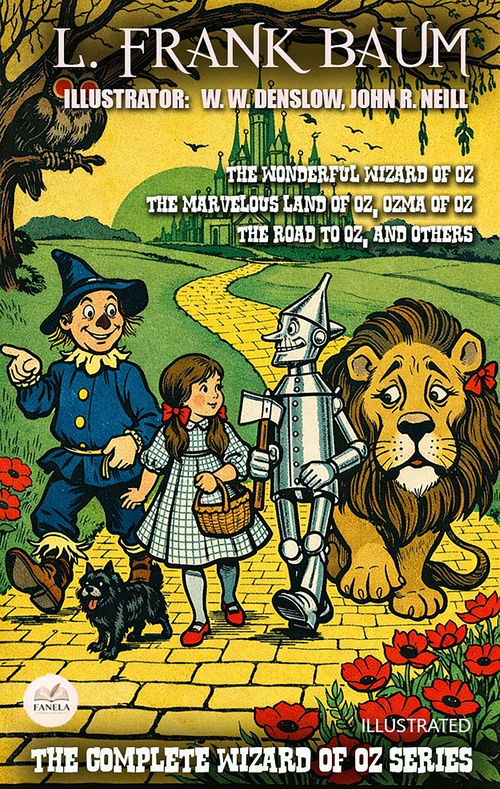 ebook cover of The Wizard of Oz: 14-Book Collection by L. Frank Baum. Illustrated, by L. Frank Baum