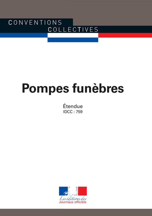 Couverture ebook de Pompes funèbres, de Direction Des Journaux Officiels