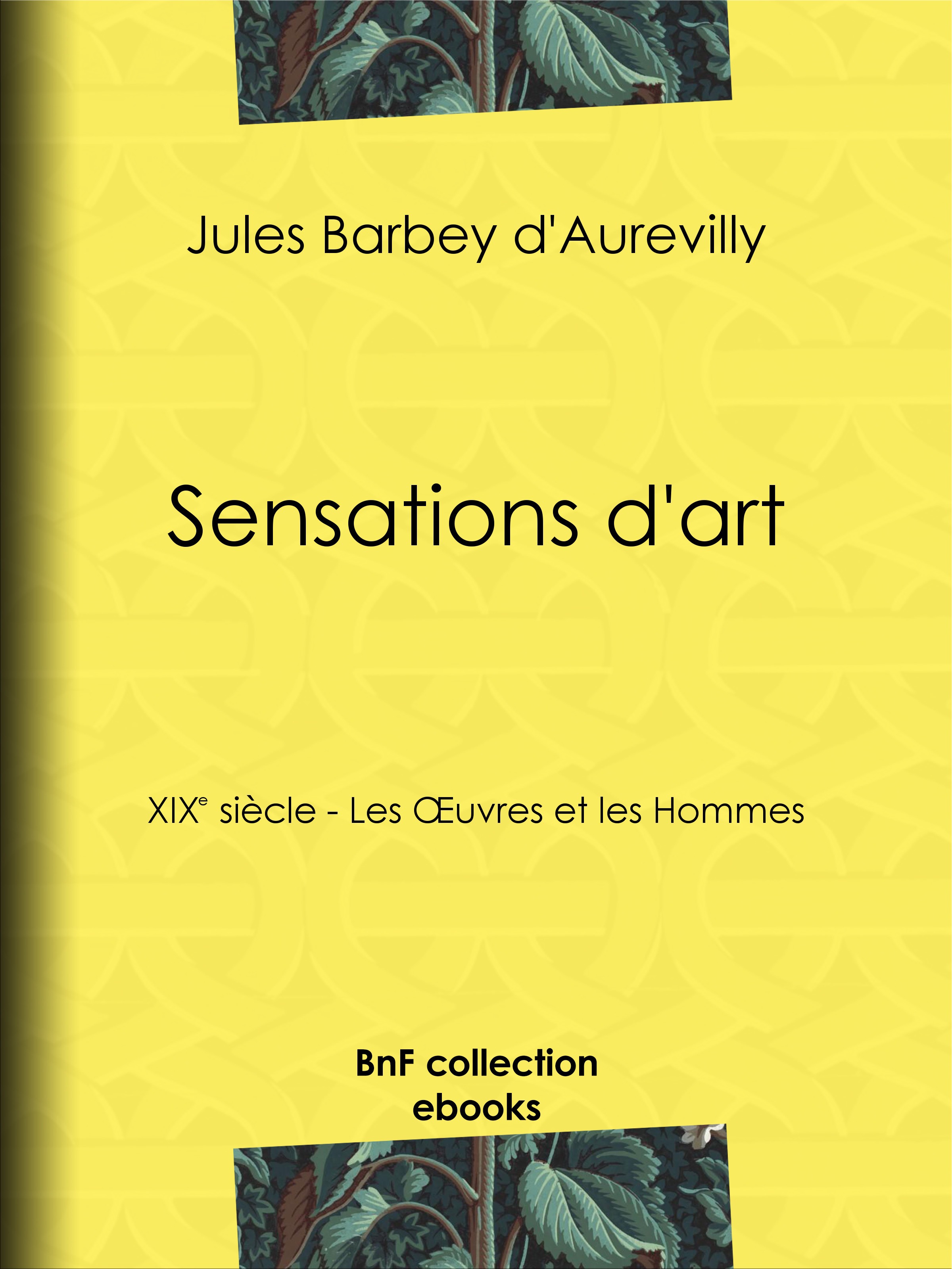 ebook cover of Sensations d'art, by Jules Barbey d'Aurevilly