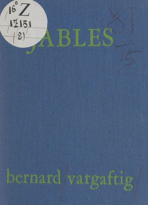 Couverture ebook de Jables, de Bernard Vargaftig