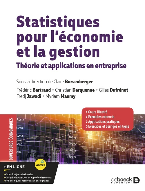 ebook cover of Statistiques pour l'économie et la gestion, by Frédéric Bertrand, Myriam Maumy, Christian Derquenne, Gilles Dufrénot, fredj Jawadi, Myriam MAUMY-BERTRAND