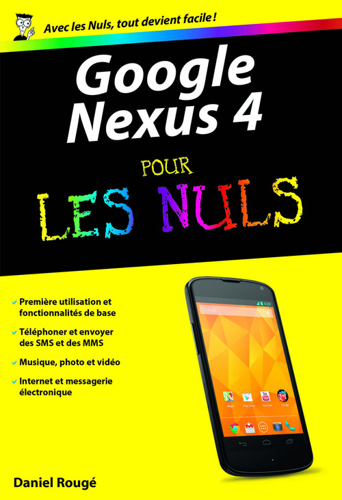 Couverture ebook de Google Nexus 4 poche pour les nuls, de Daniel Rougé